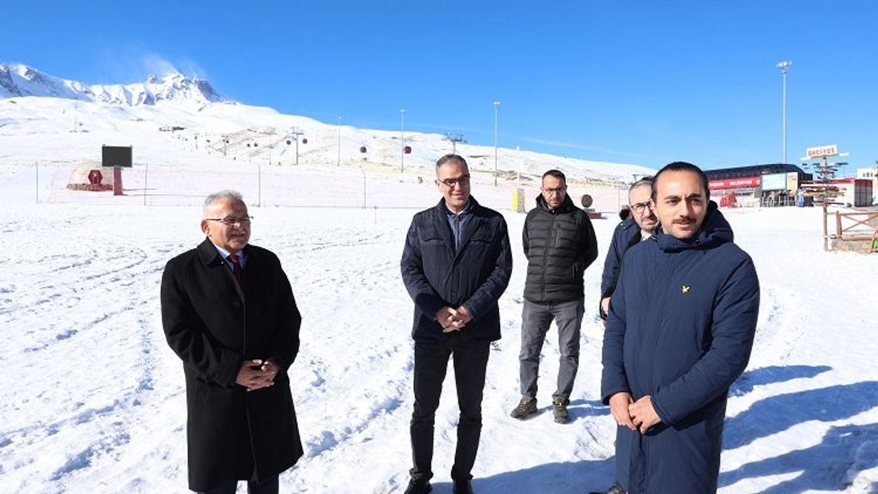 Erciyes Kayak Merkezi  Başkan Büyükkılıç'ı ağırladı
