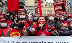 DİSK'ten bakanlık önünde 'asgari ücret net 5.200 TL olsun' eylemi