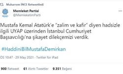İnce'den suç duyurusu