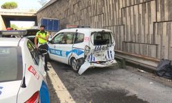 Sarıyer TEM'de zincirleme kaza: 2'si polis 3 yaralı 