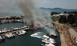 Maltepe Sahili'nde 8 tekne yandı