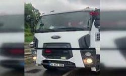 İstanbul'da çakarlı kamyon yakalandı
