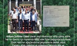 Ankara Şoförler Odası'ndan 8 bin 322 adet fidan bağışı