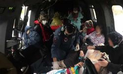 Sinop Ayancık Devlet Hastanesi'ndeki hastalar helikopterle nakledildi