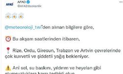 AFAD'dan 5 il için 'sel' uyarısı
