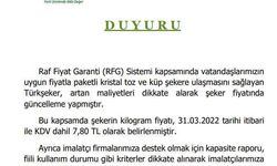 Şekere yüzde 31 zam