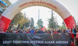 Gaziantep'te şehit öğretmen anısına koşu ve yürüyüş
