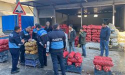 Depoda bulunan çürük patatesler imha edildi