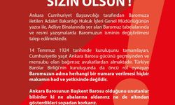 Ankara Barosu: Bir, İki, Beş, Sekiz, On SİZİN OLSUN!