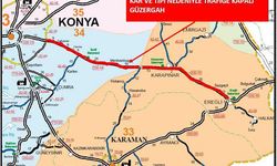Konya-Ereğli yolu olumsuz hava koşulları nedeniyle trafiğe kapatıldı
