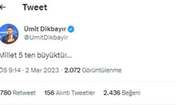 Ortak açıklama sonrası "Millet 5'ten büyüktür" paylaşımı