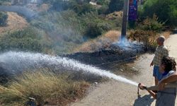 Bodrum'da yangını fark edip söndürdüler