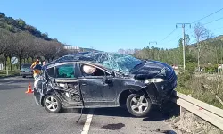 Bilecik'te takla atan otomobilde 1 kişi yaralandı