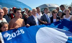 Bursa Mudanya'nın Eşkel sahili 'Mavi Bayrak'a kavuştu