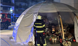 İsviçre'de bar yangını kurbanlarını anmak için kurulan çadır da yandı