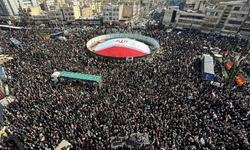 İran Ulusal Güvenlik Yüksek Konseyi Genel Sekreteri Ali Laricani için cenaze  töreni