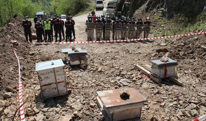 Kısıtlamada iş makinelerini alana soktular direnen köylülere ceza uyguladılar