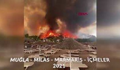 2021 Orman Yangınları - 3 - Muğla - Marmaris - İçmeler