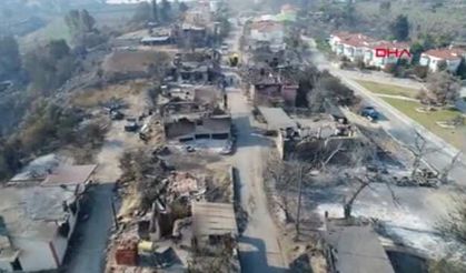 MANAVGAT'TAKİ YANGINDA KÜLE DÖNEN KALEMLER KÖYÜNDE YIKIMLAR BAŞLADI