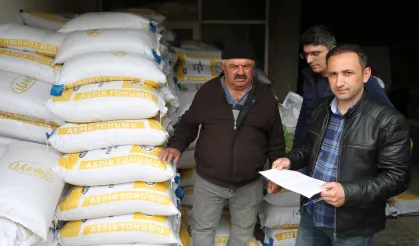 Bursa'nın dağ ilçelerine aspir tohumu dağıtıldı