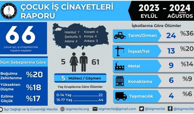 İSİG Meclisi Raporu: Son bir yılda en az 66 çocuk işçi hayatını kaybetti