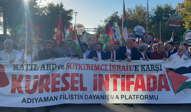 Adıyaman’da Filistin’e destek yürüyüşü