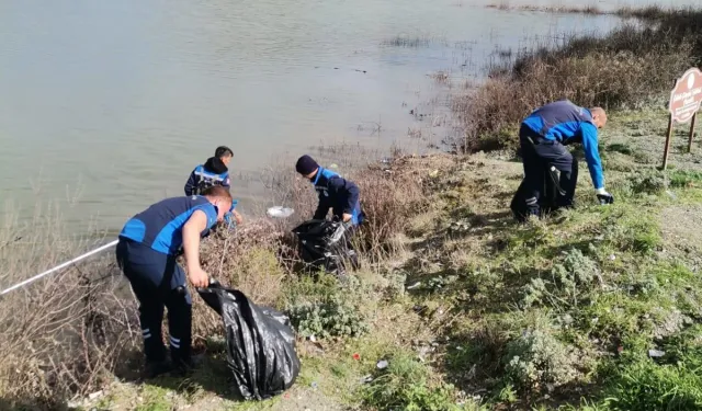 Muğla Ula Göleti'nde kapsamlı temizlik