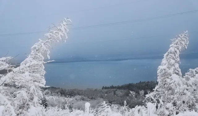 Sakarya'da beyaz örtü kadraja böyle yansıdı