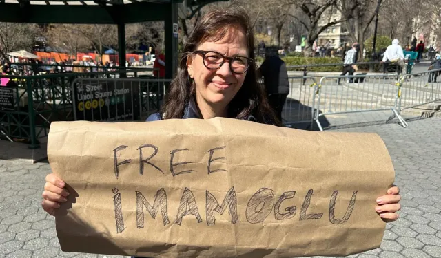 New York'ta İmamoğlu protestosu