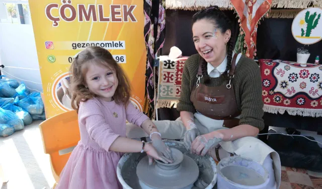 "Gezen Çömlek Atölyesi" çocukların ilgi odağı oldu