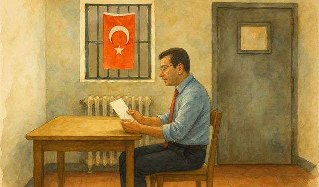 İmamoğlu, hücresini çizerek bayrak çağrısını tekrarladı
