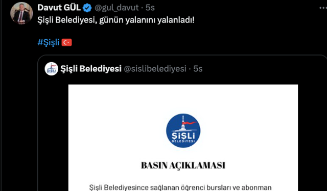 İstanbul Valisi, Şişli kayyım yönetiminin açıklamasını paylaştı: Şişli Belediyesi, günün yalanını yalanladı!