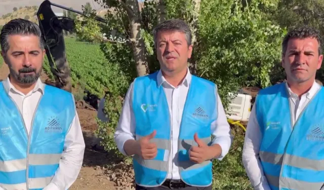 Adıyaman Belediye Başkanı Abdurrahman Tutdere, göreve iadesi ardından ilk ziyareti Havşeri İsale Hattı'na yaptı