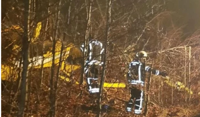 Bakım için Hırvatistan'a giden yangın söndürme uçağı düştü