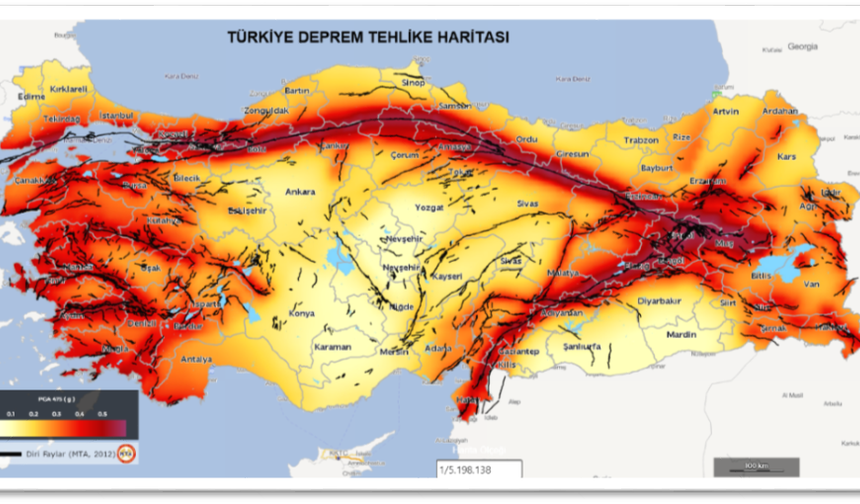 Güncel fay hattı haritasına göre, riskli bölgeler nereler?