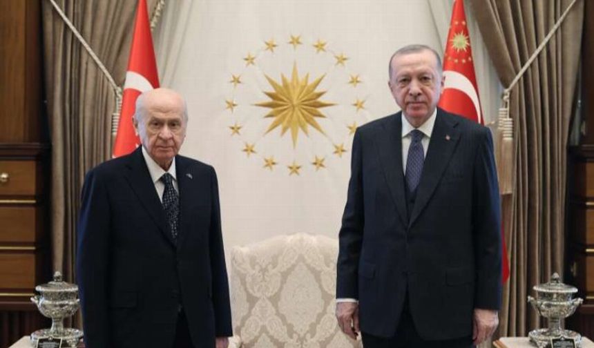 Erdoğan ile Bahçeli arasında Beştepe'de bir saatlik görüşme