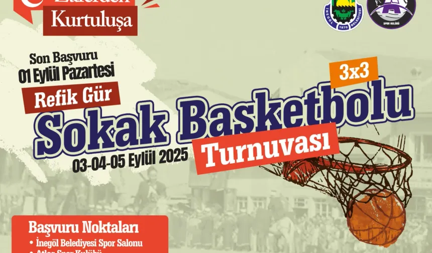 Bursa İnegöl'de sokak basketbolu heyecanı