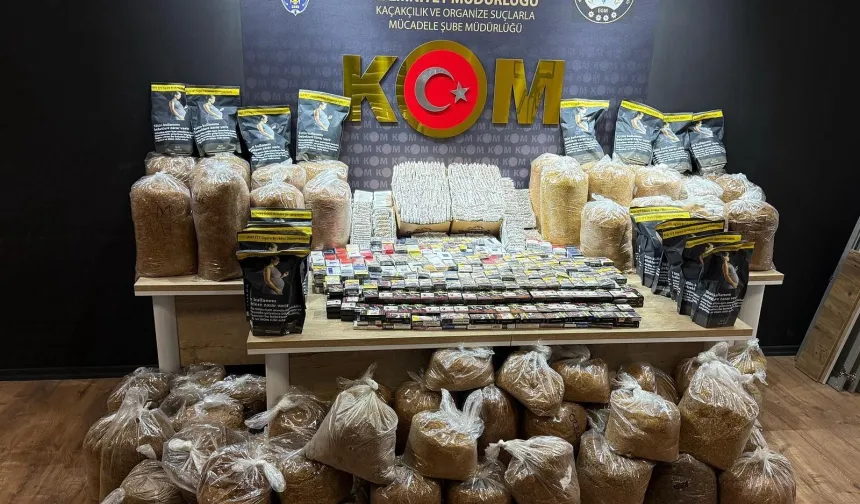 Kahramanmaraş’ta kaçakçılık operasyonu: 1.400 paket sigara ve 280 kilo tütün ele geçirildi