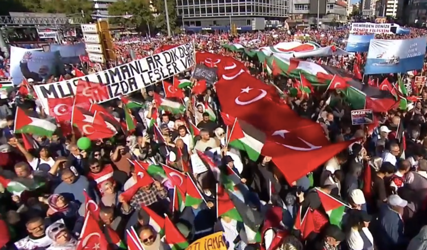 Ankara'da, "Gazze Kararlılık Yürüyüşü"
