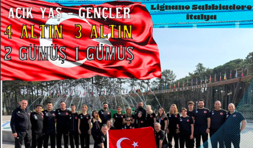 Milli para yüzücüler, İtalya'dan madalyalarla döndü