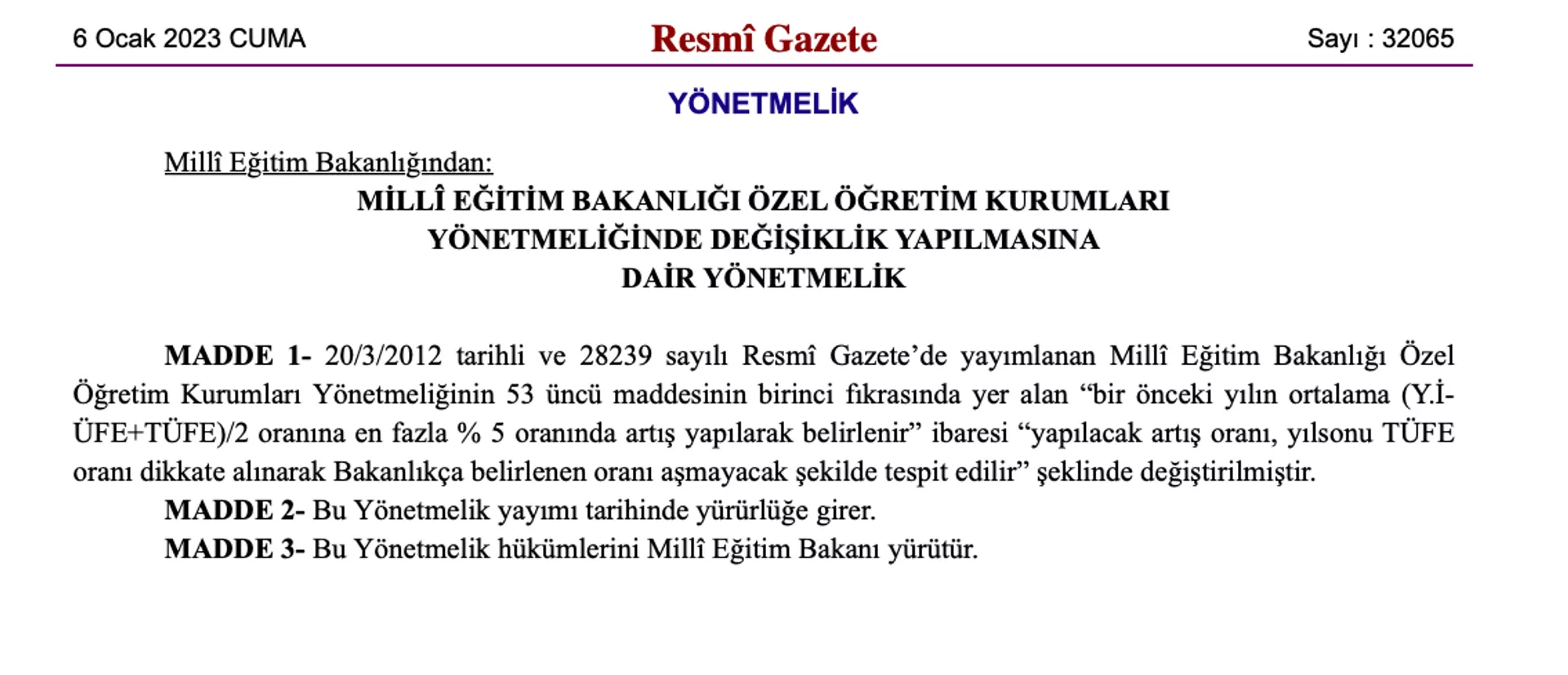 okul resmi gazete