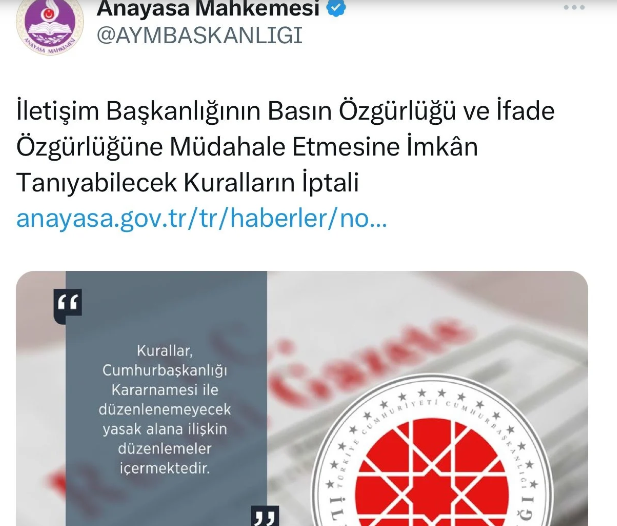 Anayasa Mahkemesi Twitter