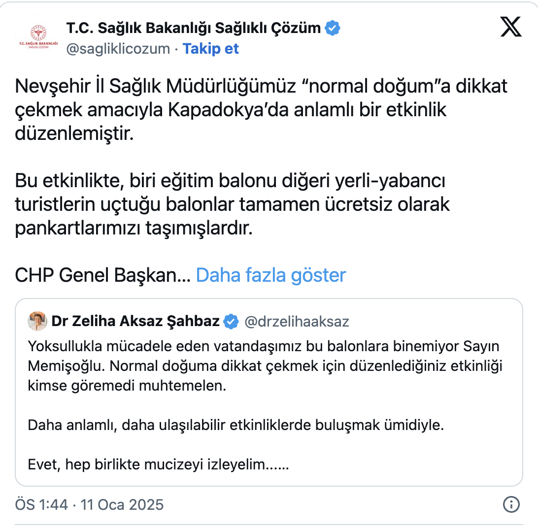 Sağlık Bakanlığı Siyaset