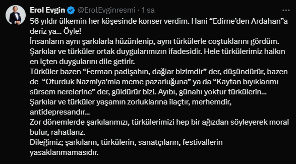 Erol Evgin Şarkı