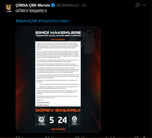 Çbk Mersin Galatasaray