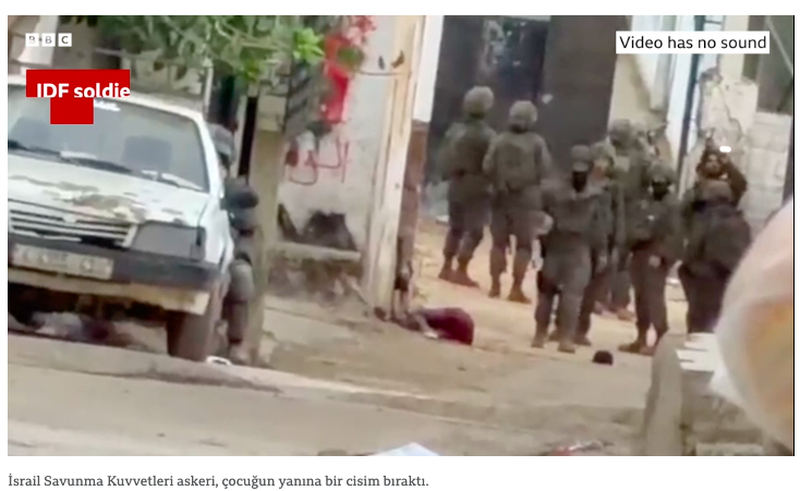 İsrail askerlerinin 14 yaşındaki çocuğa kan donduran infazı kamera kayıtlarında