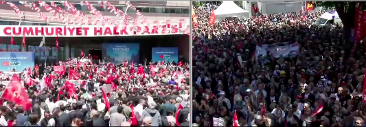 Biri meydanda diğeri merkezde